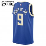 Milwaukee Bucks Trikot Bobby Portis JR Nike 2024-25 City Edition Blau Swingman - Kinder